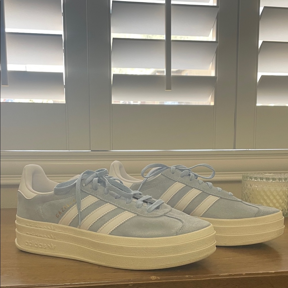Adidas Women's Light Blue Platform Sneakers